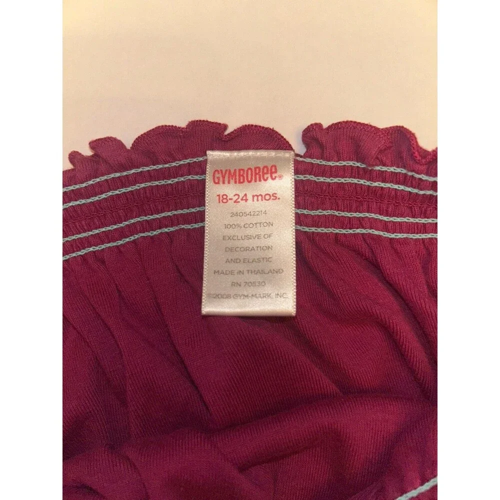 Toddler Girls Gymboree Dress Dark Pink Spaghetti Strap 18-24 Months